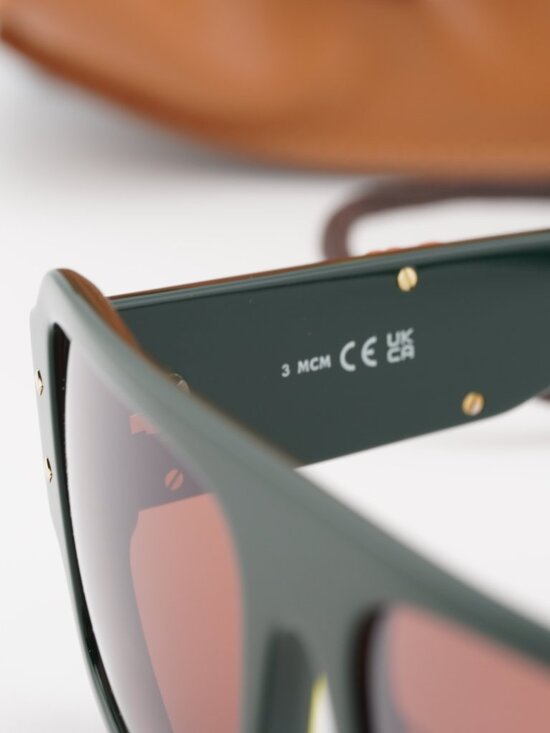 MCM MW0022 96J Square Sunglasses – Green / Roviex main image 8